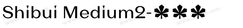 Shibui Medium2字体转换